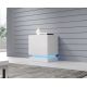 3. QIU bedside table 2 pcs. 46x41.5xH53 glossy white/glossy white