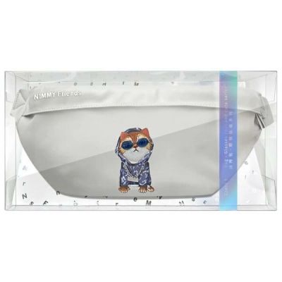 12. Nimmy Crossbody Glasses Cool Cat Shoulder Bag - Gray