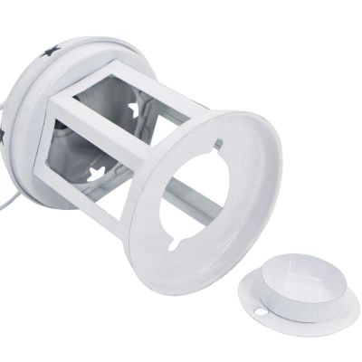 5. WHITE TEA LIGHT LANTERN CANDLE HOLDER