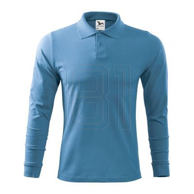 7. Malfini Single J polo shirt. LS M MLI-21114 azure