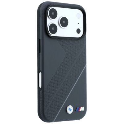 4. BMW M Tire Track with Silver Line MagSafe Case for iPhone 18 Pro / 17 Pro - Dark Gray