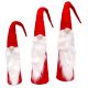 12. SET OF RED DECORATIVE SANTA CLAUS 60, 70, 80 CM