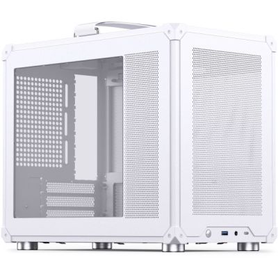 Jonsbo C6 MAX PC Case, Mini Case, Micro-ATX, Tempered Glass - White