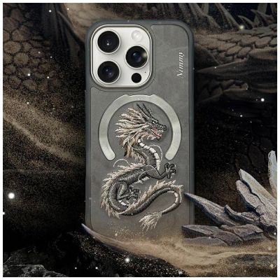 9. Nimmy Dragon MagSafe Case for iPhone 16 Pro Max - Gray