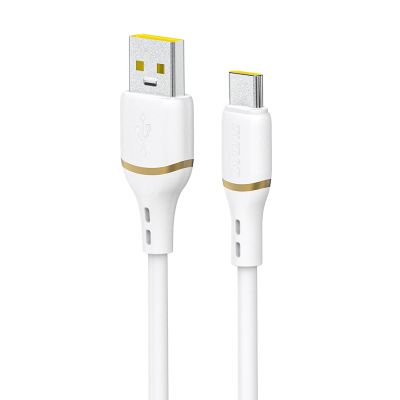 Dudao L25T USB-A - USB-C Silicone Cable 5A 1m - White