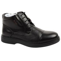 Lee Cooper men's shoes elegant leather black insulated ankle boots