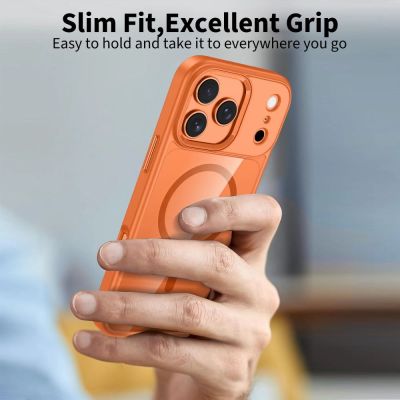 4. Tech-Protect MagMat MagSafe Case for iPhone 17 Pro Max - Transparent Orange