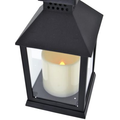 4. DECORATIVE LANTERN 23 CM LED BATTERY-OPERATED BLACK