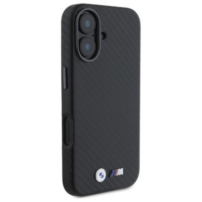 4. BMW Carbon Wrapped Metal iPhone 16 Case - Black