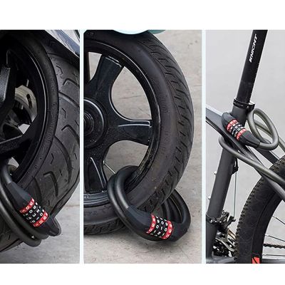 5. Rockbros RKS507-1BK bicycle lock with combination 1.8 m - black