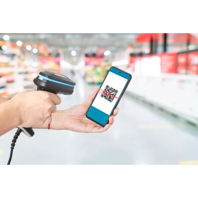 7. MANHATTAN 2D LED Barcode Scanner IP52 Handheld 450mm