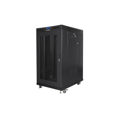 LANBERG LCD FLAT PACK V2 19" 22U 800X1000 BLACK PERFORATED DOOR RACK INSTALLATION CABINET