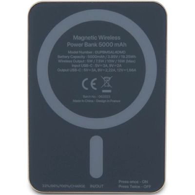 3. Guess MagSafe Metal Script Logo induction power bank 15W 5000mAh - gold