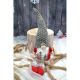 24. DECORATIVE GNOME WITH GRAY FUR HAT 50+25CM