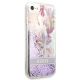 4. Guess Flower Liquid Glitter case for iPhone SE 2022 / SE 2020 / 7 / 8 - purple