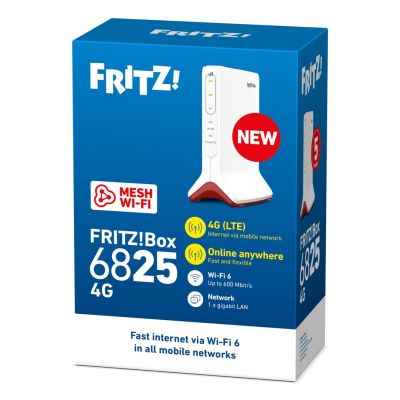 3. Box FRITZ! 6825 4G Wireless Router Gigabit Ethernet Single Frequency (2.4 GHz) White