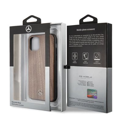 6. Mercedes Wood Line Walnut Case for iPhone 11 Pro Max - Brown