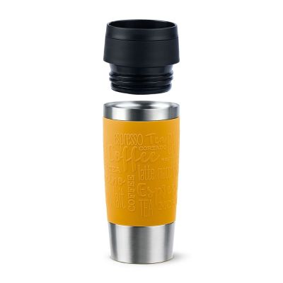3. EMSA Travel Mug Classic 36 ml Stainless Steel, Yellow