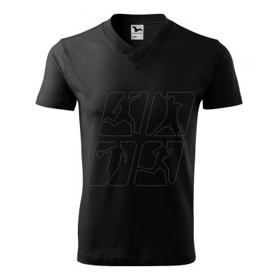 5. Malfini T-shirt V-neck M MLI-10201 black