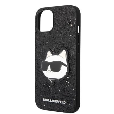 6. Karl Lagerfeld KLHCP14MG2CPK iPhone 14 Plus 6.7" black/black hardcase Glitter Choupette Patch