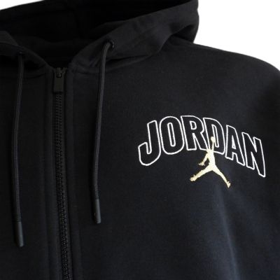 6. Air Jordan Brooklyn Fleece Full-Zip Hoodie Black - IB7908-011