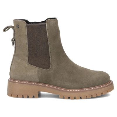 2. Women’s khaki leather Chelsea boots Filippo DBT7935