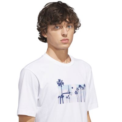 4. Men's adidas Summer Sunset Graphic T-shirt white JZ7544