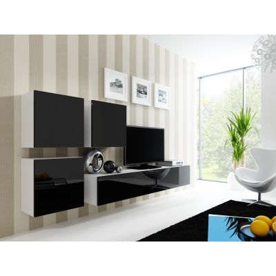 2. VIGO square display cabinet 50/50/30 white/black gloss