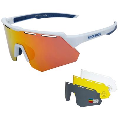 Rockbros sports glasses white and blue