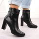 20. Women’s black heeled ankle boots with warm lining M.Daszyński AF125-22