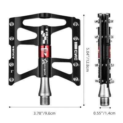 4. Rockbros JT410 4.10 4 Bearing Bicycle Pedals - Black