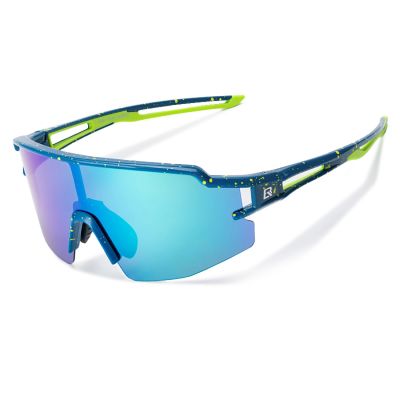 Rockbros Polarized Cycling Glasses with UV Protection and Corrective Insert Blue Lenses - Blue
