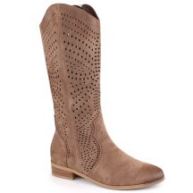 Vinceza W JAN264B suede openwork boots, brown