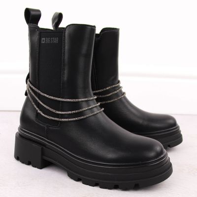14. Big Star W INT2053 leather ankle boots INT2053