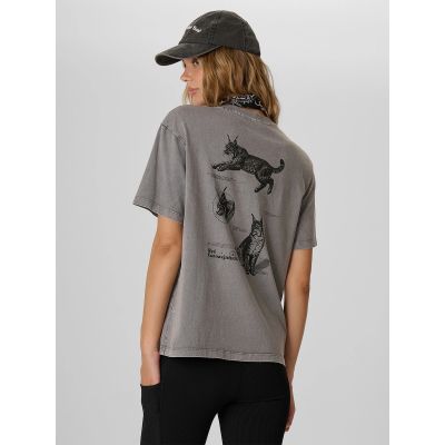 2. Women's loose T-shirt with print 4F 4FKAW26TTSHF4506-26S