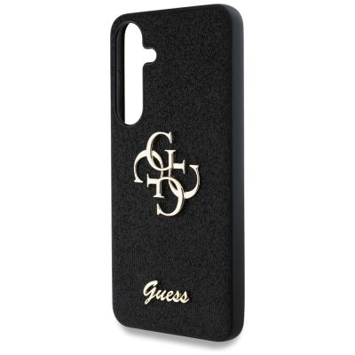 6. Guess Fixed Glitter Big 4G Metal Logo case for Samsung Galaxy S25 black