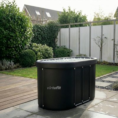 7. VIRTUFIT OVAL ICE BATH 500 LITERS ANTHRACITE WITH ACCESSORIES