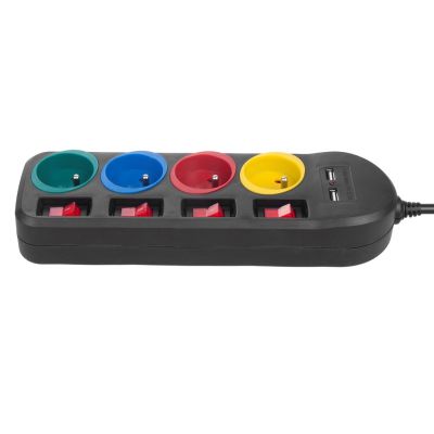 7. MACLEAN POWER STRIP 4 OUTLETS 2XUSB MCE229B