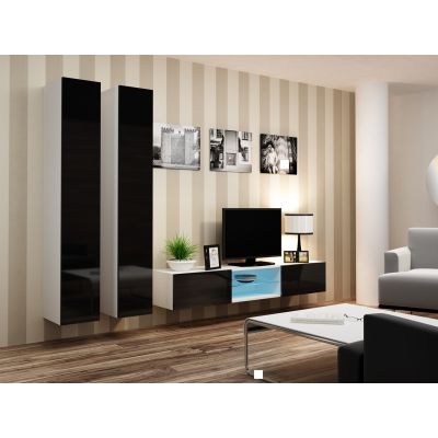 20. VIGO full display cabinet '180' 180/40/30 white/black half