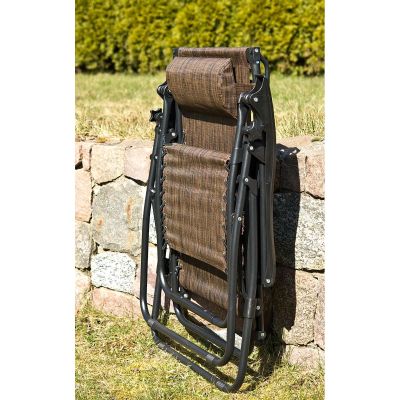 3. FOLDABLE GARDEN DECHAIR WITH CANOPY 173X52/65X110CM BROWN