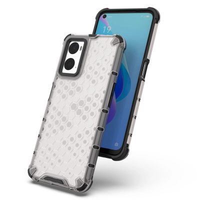 5. Honeycomb case armored cover with gel frame Oppo A76 / Oppo A36 / Realme 9i transparent