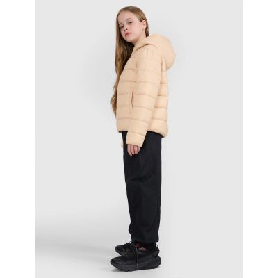 6. Girls' down jacket with synthetic filling 4F 4FJRAW25TDJAF0816-83S