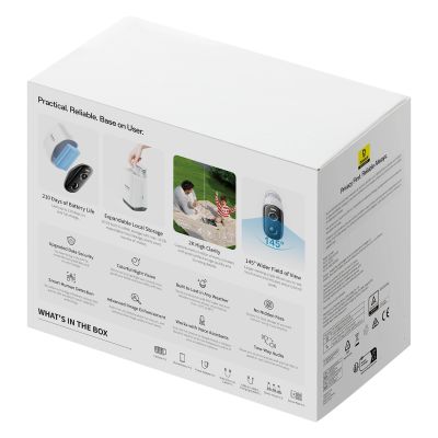 4. Baseus Security N1 2K Outdoor Camera Set 3x Camera + Base Station - White