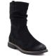 7. Women's insulated ankle boots with a ruffled upper, black M.Daszyńskie SA296-5
