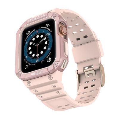 2. Protect Strap Band for Apple Watch 38/40/41mm Armored Case Strap - Pink