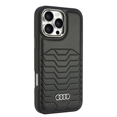 2. Audi Synthetic Leather MagSafe iPhone 16 Pro Max 6.9" black/black hardcase AU-TPUPCMIP16PM-GT/D3-BK
