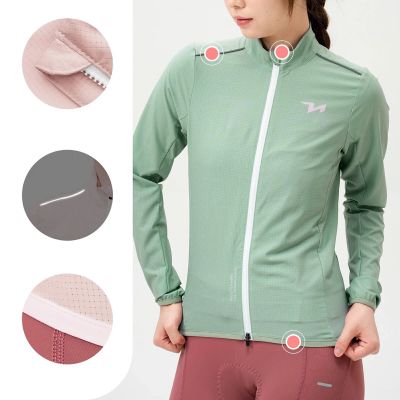 4. Rockbros YPW069 TVI L Women's Cycling Jacket - Green