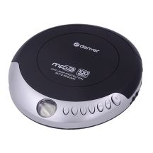 Discman with auto resume and anti-shock black and silver