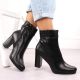 19. Women’s black heeled ankle boots with warm lining M.Daszyński AF125-22