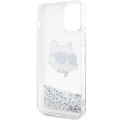 7. Karl Lagerfeld KLHCP12MLNHCCS iPhone 12/ 12 Pro 6.1" silver/silver hardcase Glitter Choupette Head